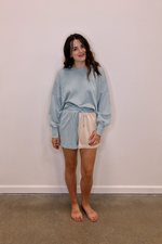 To The Moon And Back Mint Splice Colorblock Pullover