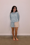 To The Moon And Back Mint Splice Colorblock Shorts