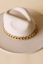 Top It Off Chain Felt Fedora Hat