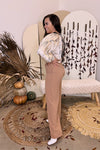 Big Plans Camel High Waisted Trousers