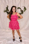 Tulle Intentions Hot Pink Tiered Dress