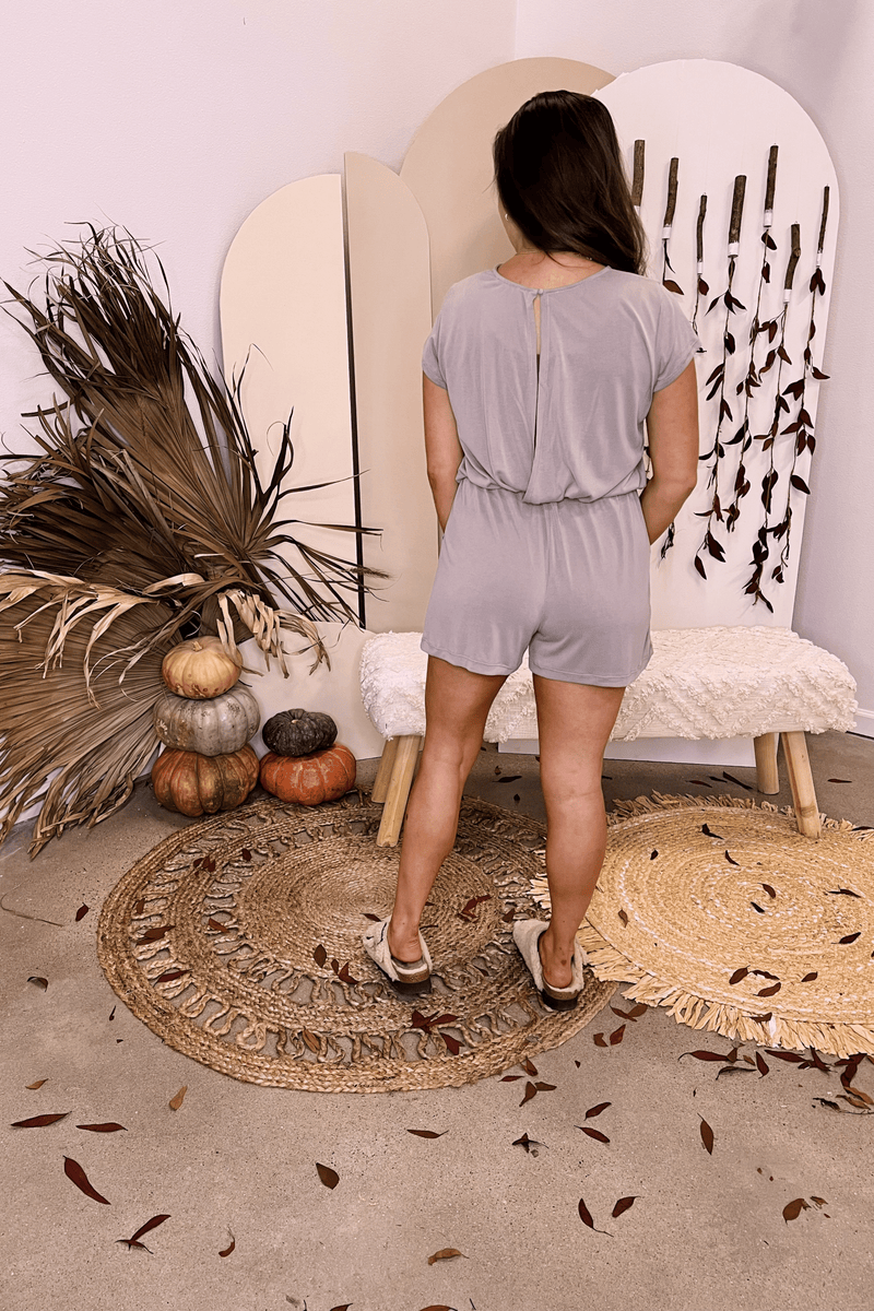 Doing My Own Thing Taupe Romper